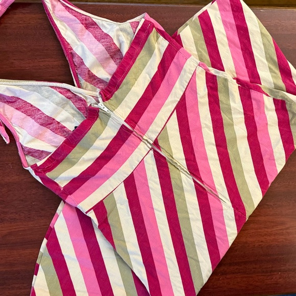 VINTAGE y2k Reitman's striped halter mini dress - Picture 4 of 8